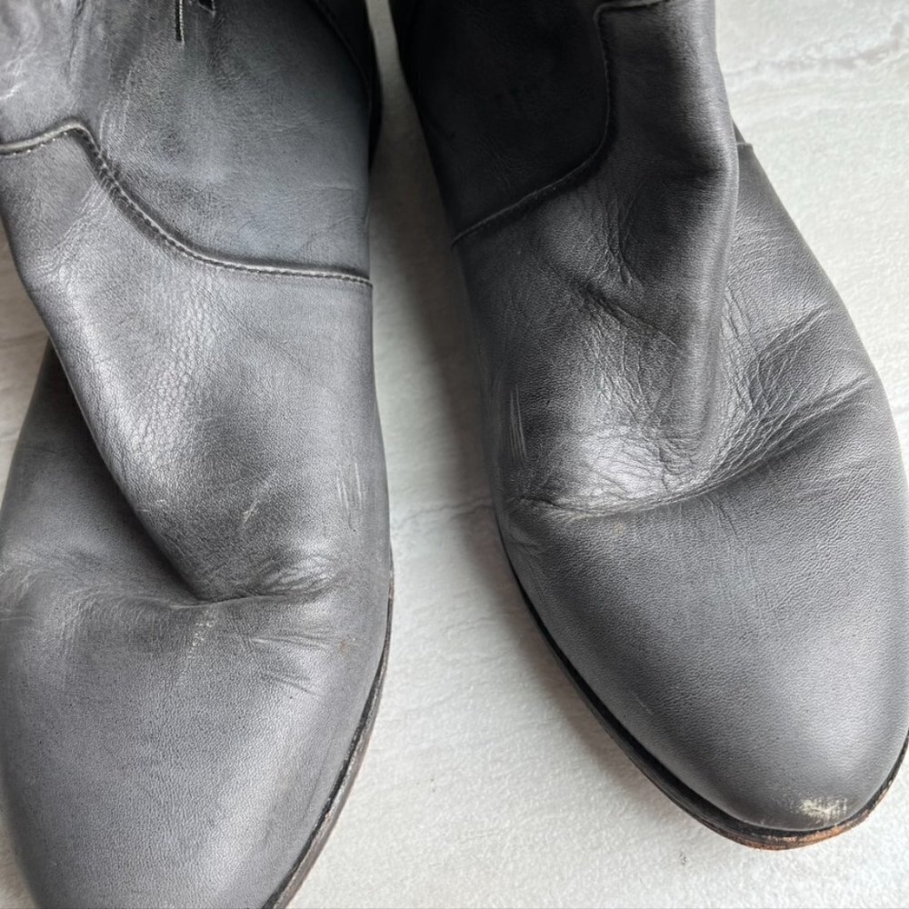 ** Cynthia Vincent Goldie Embroidered Booties Slate Gray Blue 10 - Picture 8 of 11